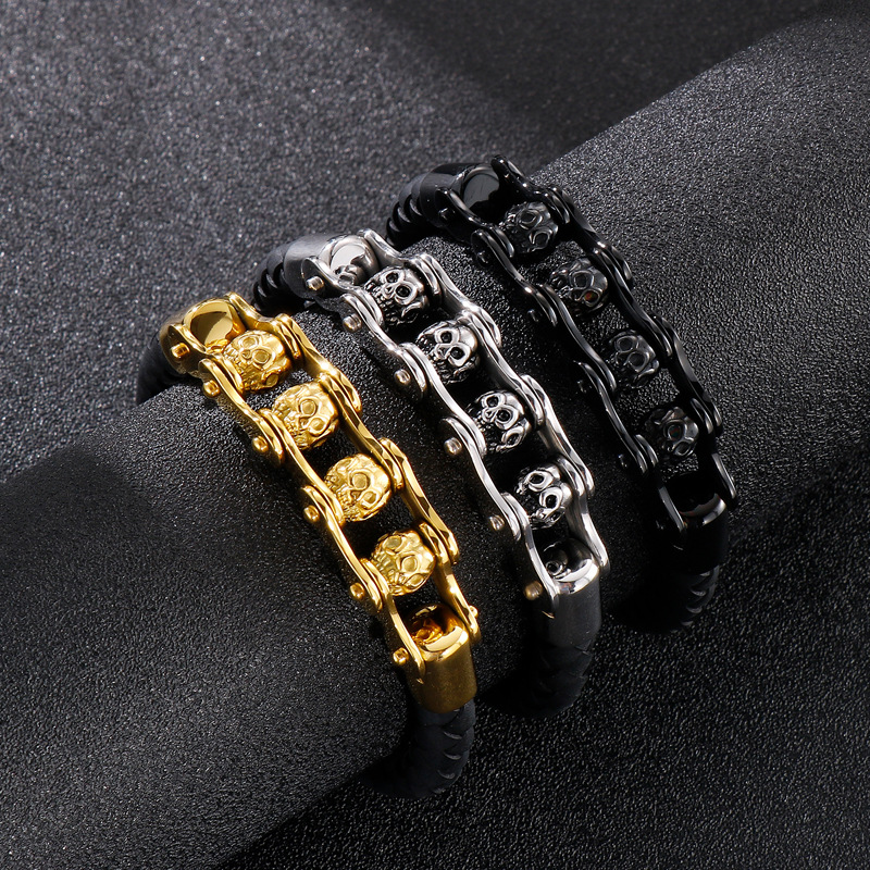 Rock Skull Link Wristband