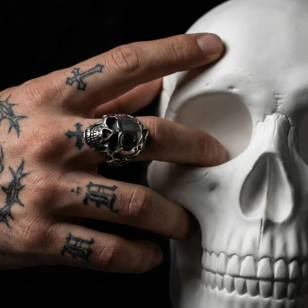 Vintage Skull Gothic Statement Ring