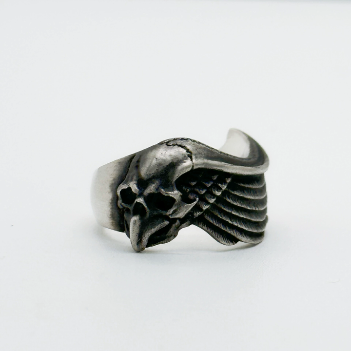Vintage Eagle Skull Wing Adjustable Ring