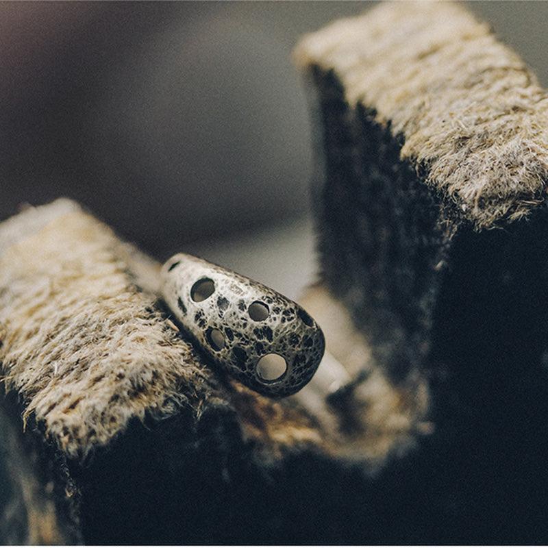 925 Silver Vintage Irregular Open Ring