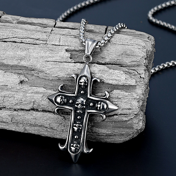 Skull Cross Gothic Necklace