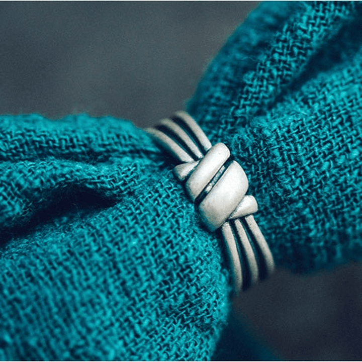 925 Sterling Silver Rope Knot Ring