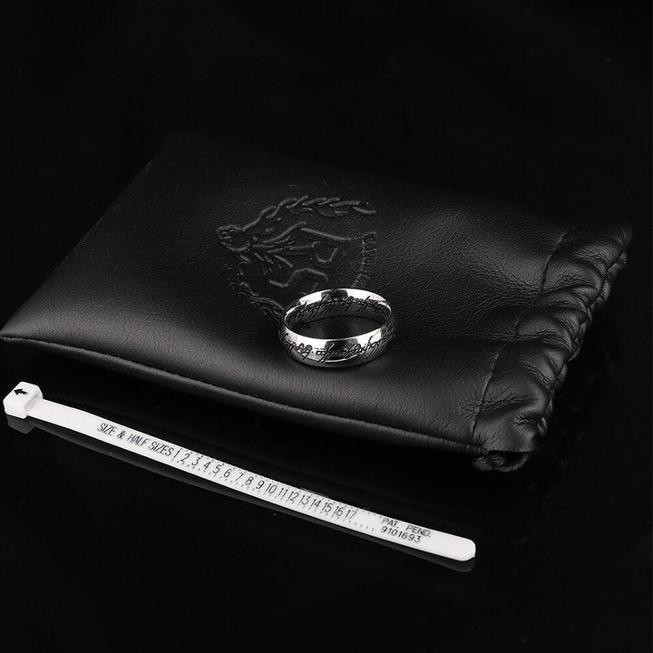 Exquisite Engraved Stainless Steel Ring
