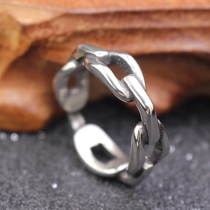 Vintage Chain Link Minimalist Band Ring