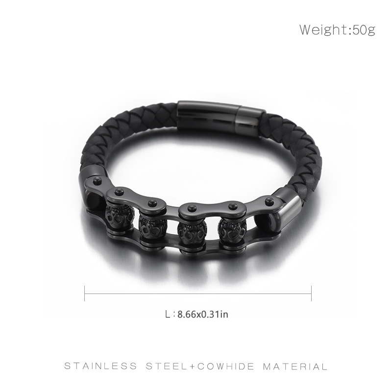 Rock Skull Link Wristband