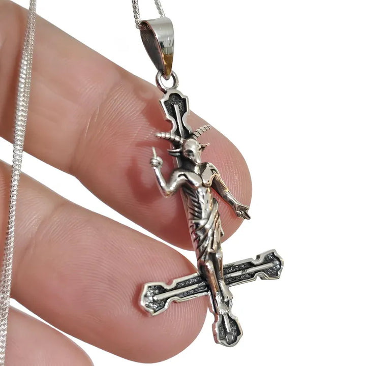 Inverted Cross Baphomet Necklace