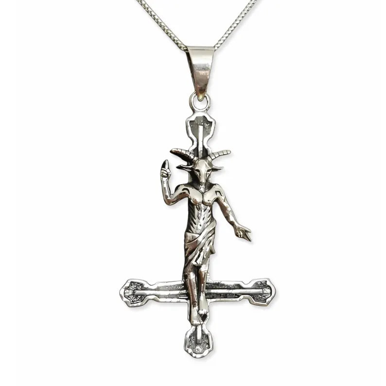 Inverted Cross Baphomet Necklace
