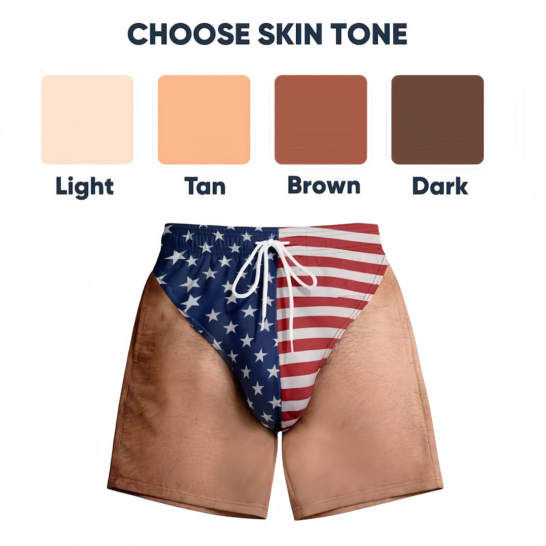 Fun Patriotic Print Shorts