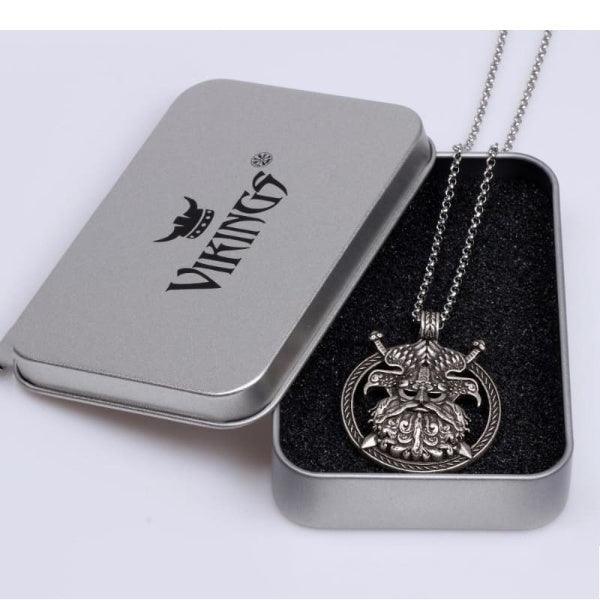 Viking Necklace - Odin &amp; Raven&