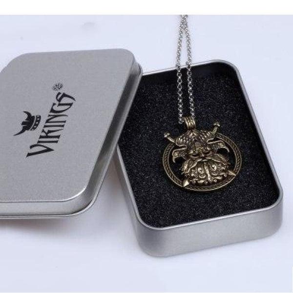 Viking Necklace - Odin &amp; Raven&