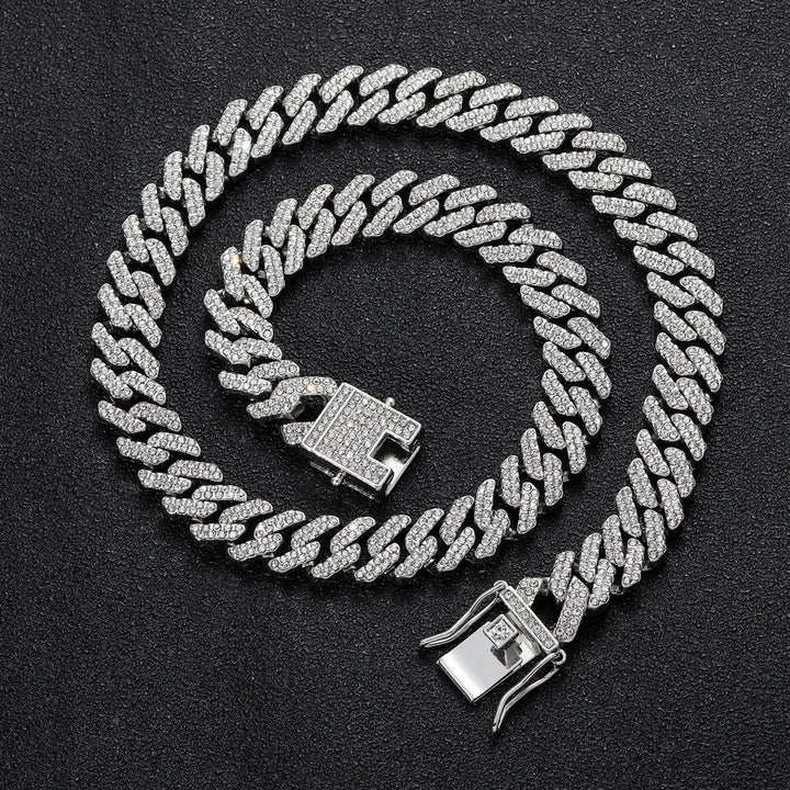 Full diamond hip-hop Cuban chain necklace
