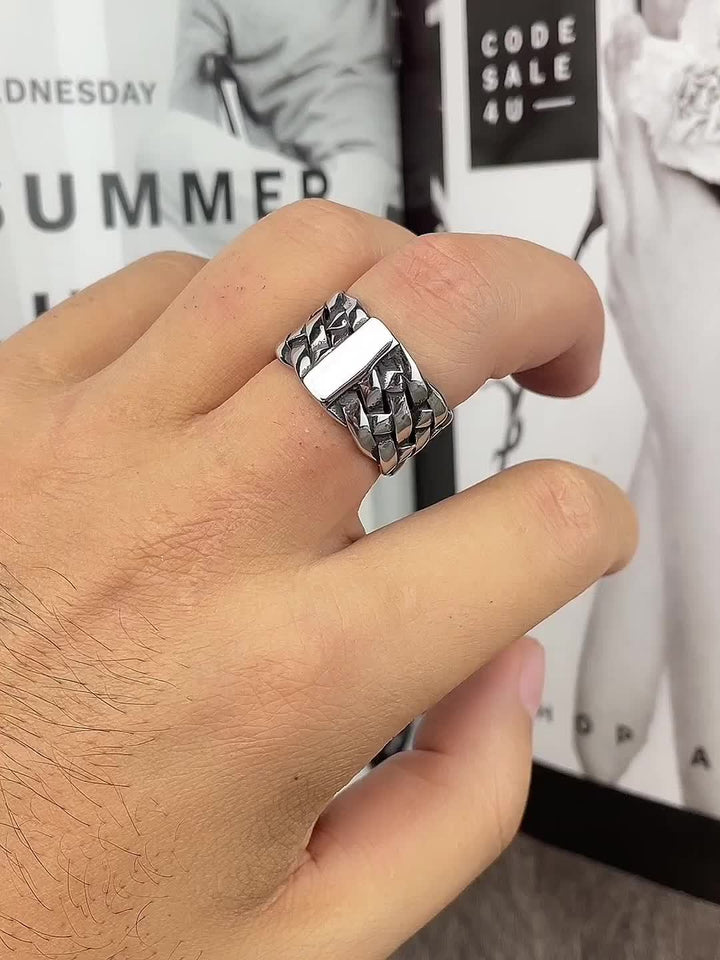 Vintage Braided Silver Ring