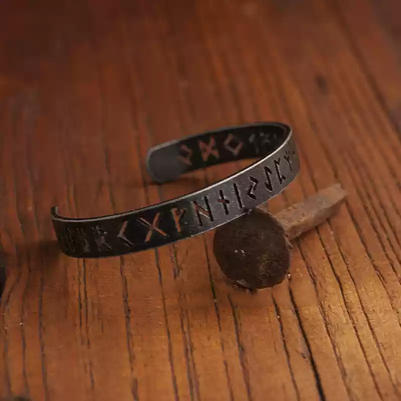 Viking Hollow Rune Bracelet