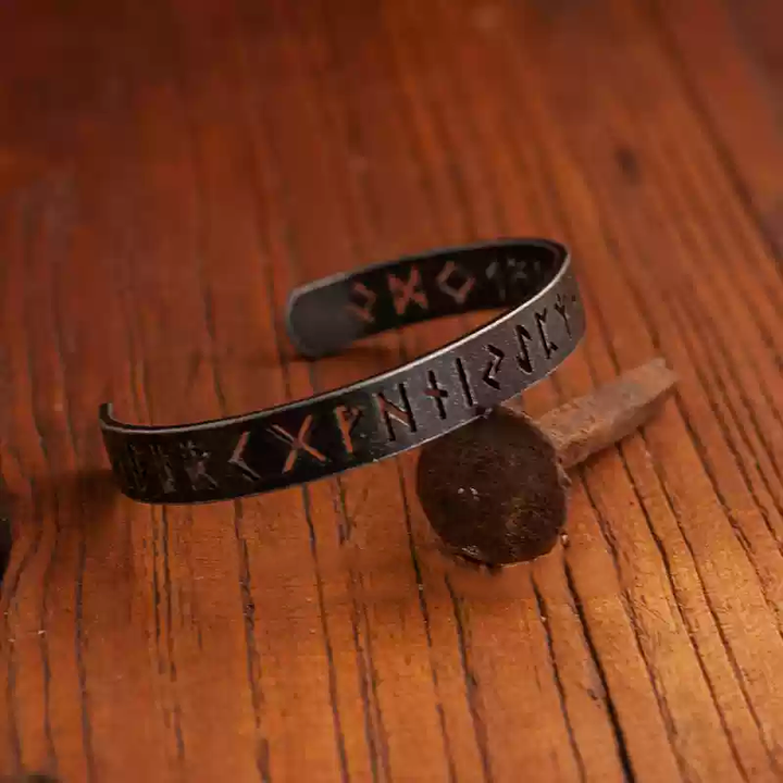 Viking Hollow Rune Bracelet