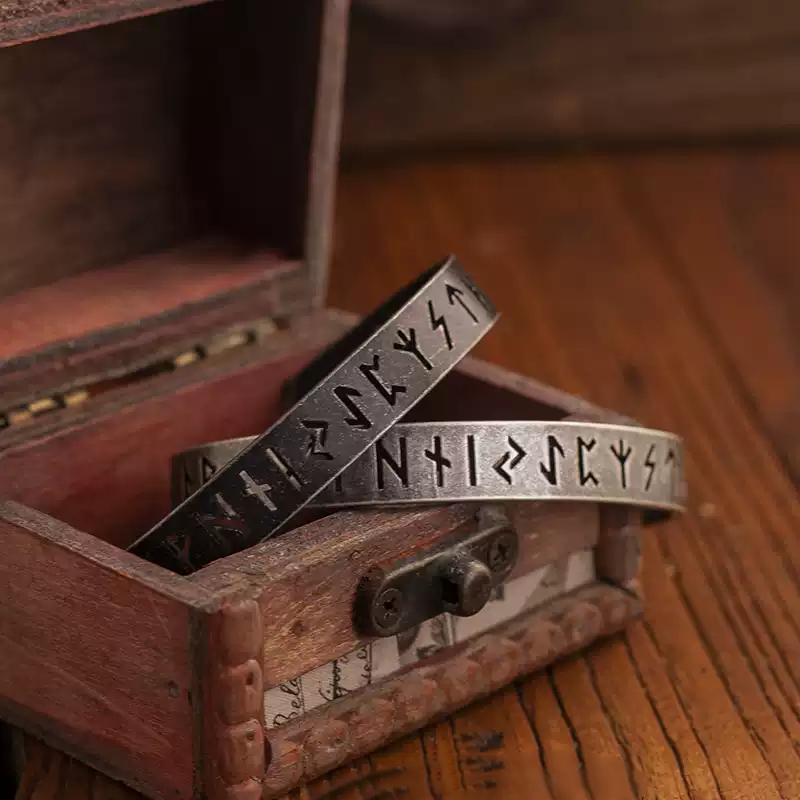 Viking Hollow Rune Bracelet